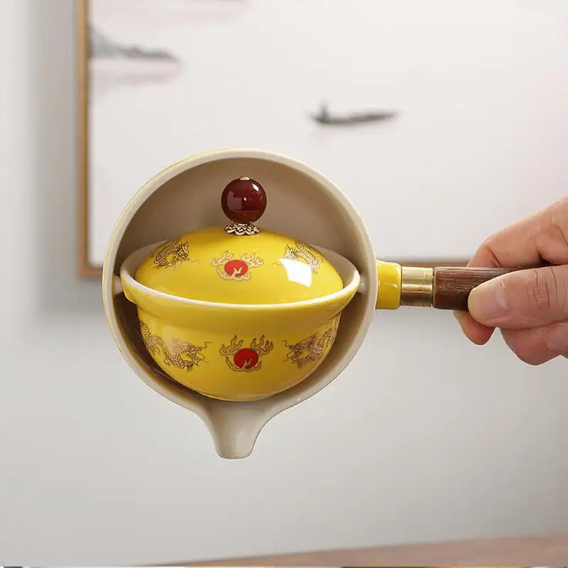 360° Rotating Ceramic Tea Maker | Exquisite Tea Infuser Cup