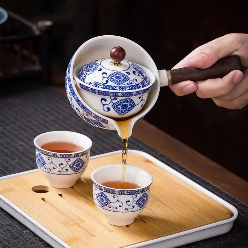 360° Rotating Ceramic Tea Maker | Exquisite Tea Infuser Cup